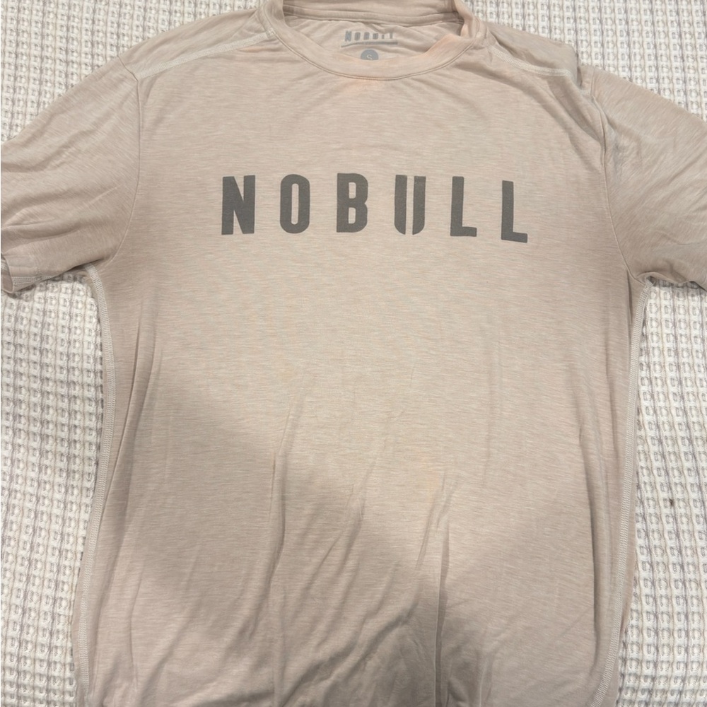 NOBULL Tan Short Sleeve Tee Soft Crew Neck